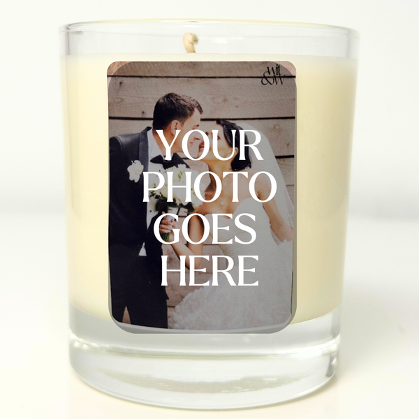 Custom Photo Label Candle - Personalized Memory Picture Candle 220g by Wit and Wick