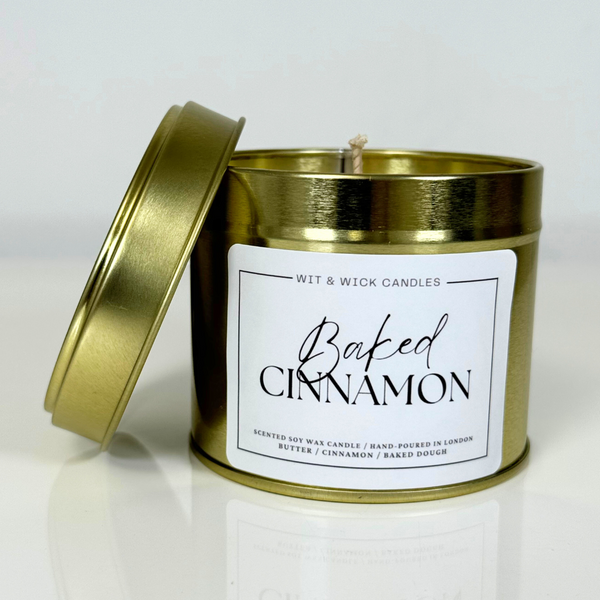 Scented Gold Tin Candle- Essence of Elegance Edition by Wit & Wick